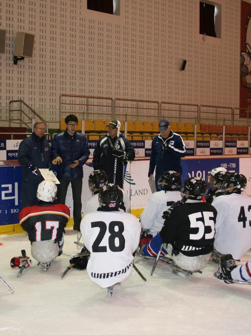Korea ice sledge hockey clinic