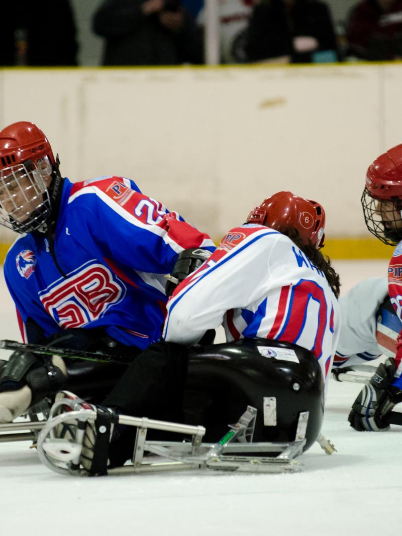 Great Britain's ice sledge hockey team