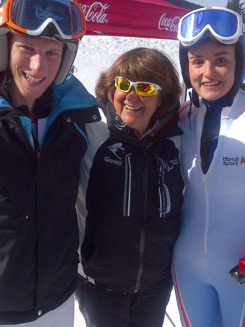 Sylvana Mestre with IPC Development Camp graduates Marie Bochet and Jasper Balcaen