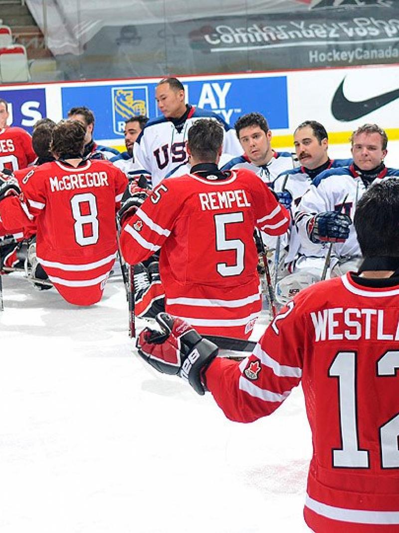 USA-Canada ice sledge hockey