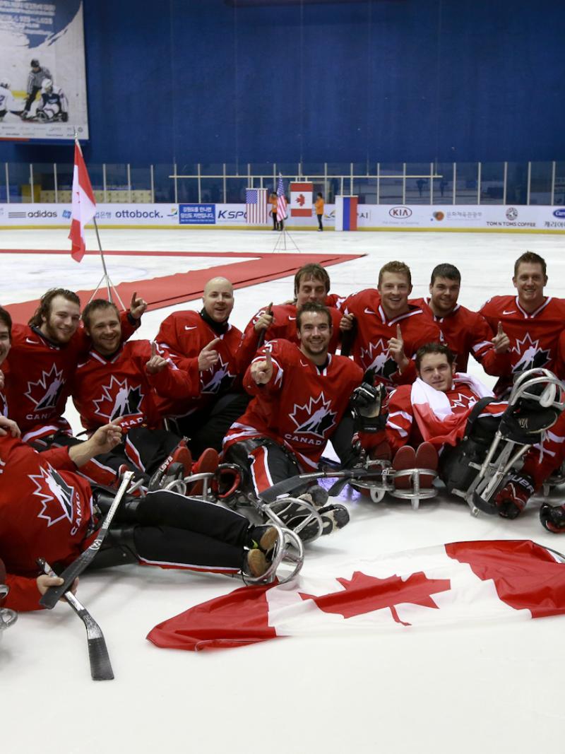 Canada ice sledge hockey team