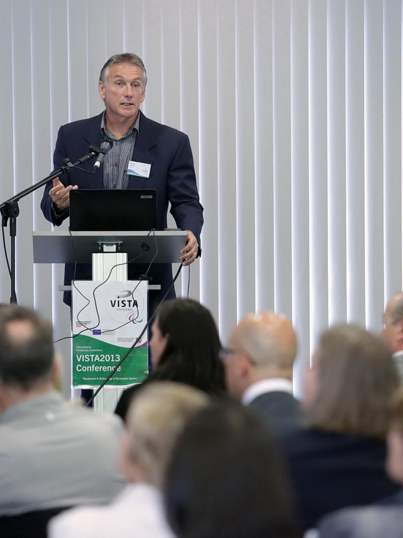 On the first full day of VISTA2013, IPC Sports Science Committee member Brendan Burkett explored the idea of whether sport equipment is performance enhancing or necessary for performance