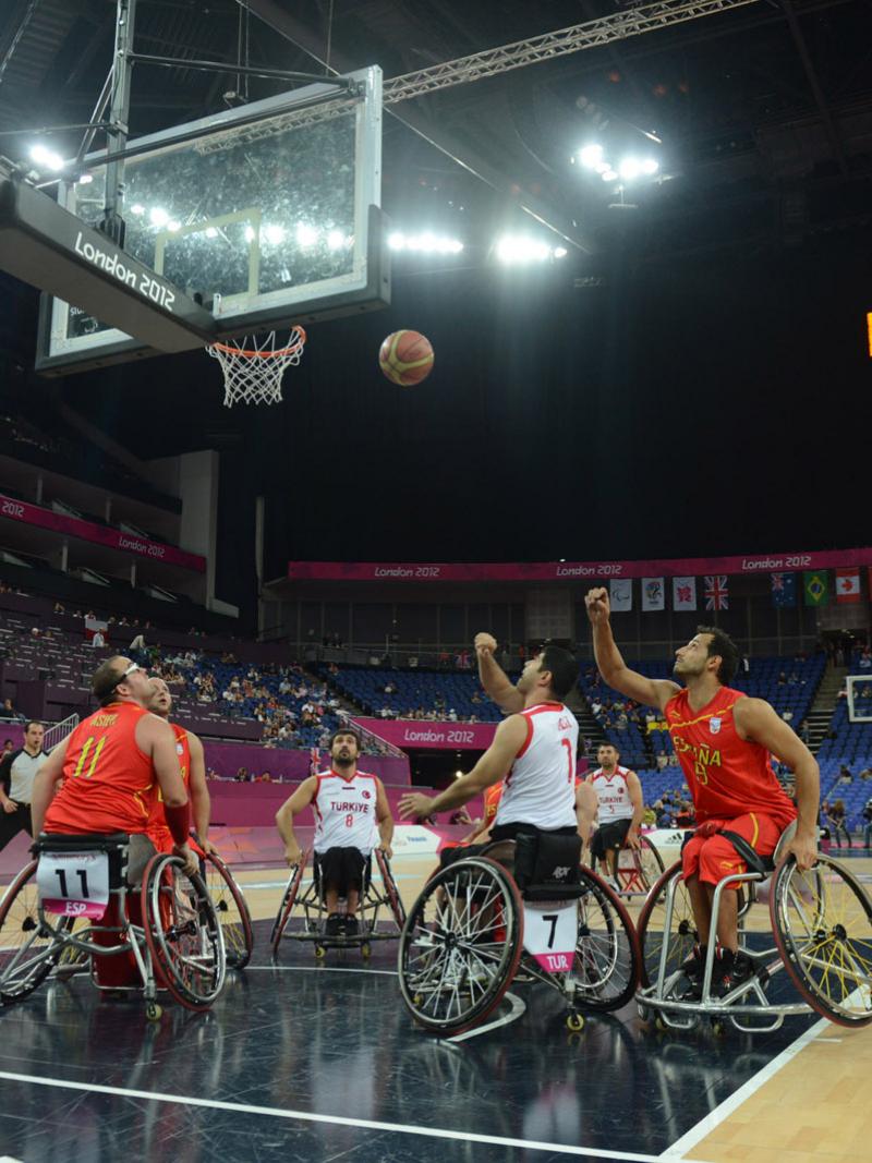 Turkey vs Spain Men playing Wheelchair Basketball
