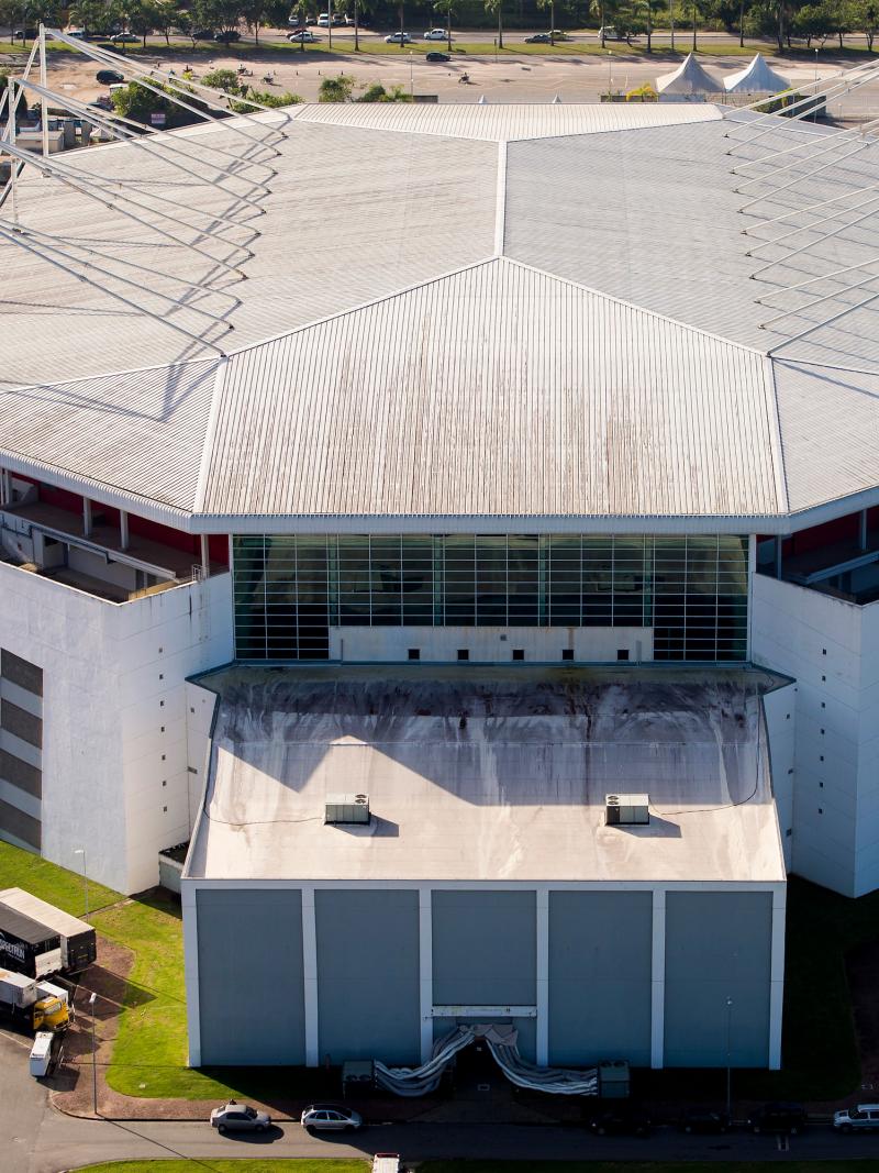 An aerial picture of Rio Olympic Arena