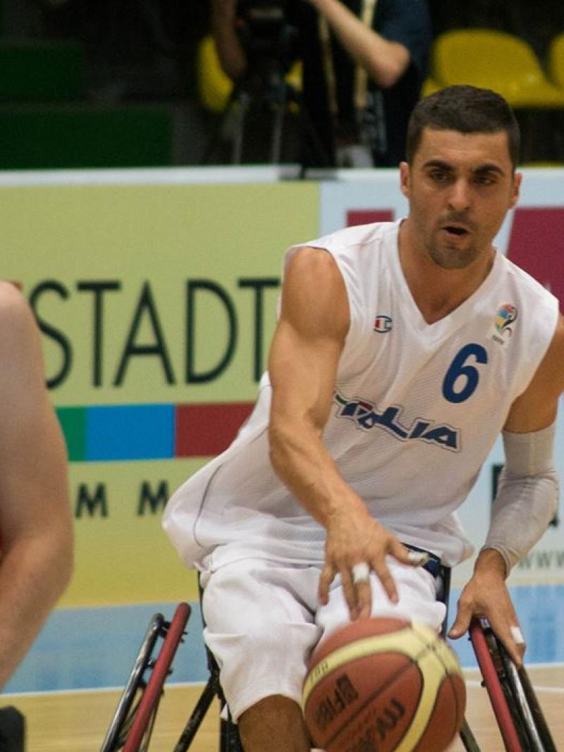 Italy against Switzerland at the IWBF European Championships in Frankfurt