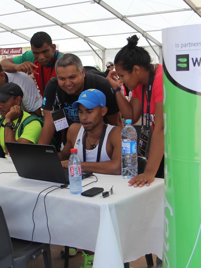 Lyon 2013 anti-doping booth