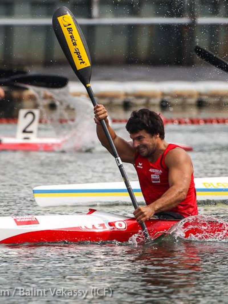 Austria's Mendy Swoboda won his second world title in the para-canoe K1 men’s 200m TA event.