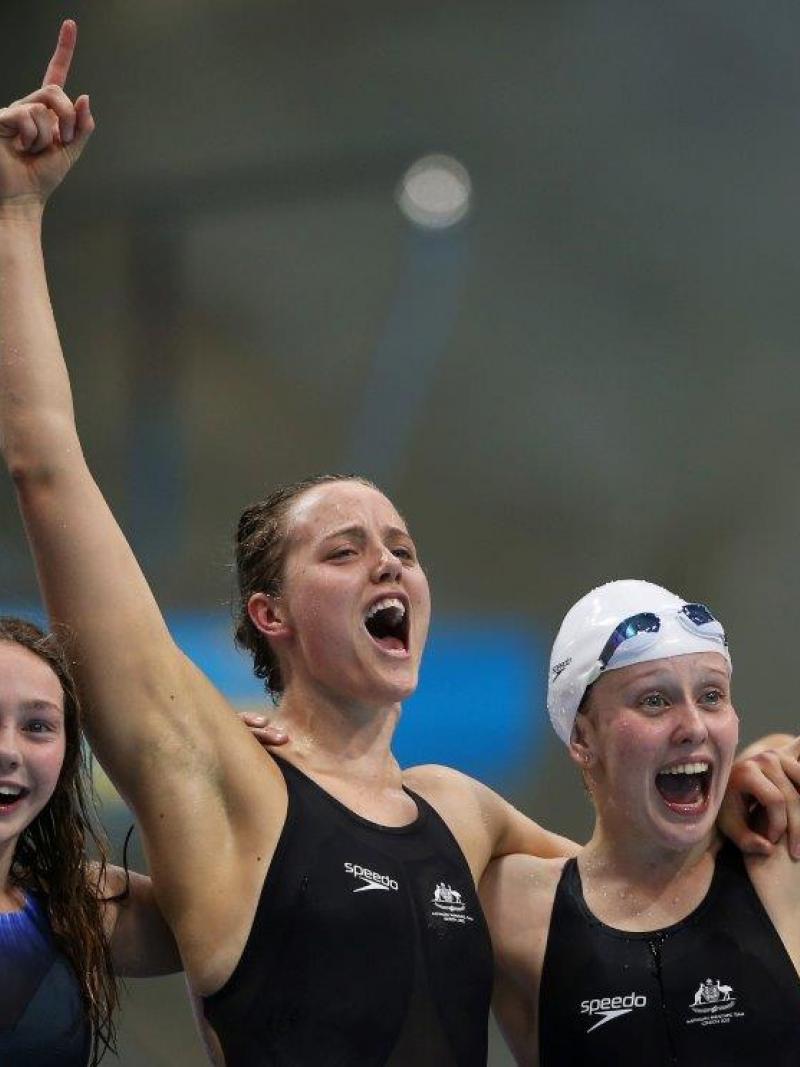 Australia’s women’s 4x100m medley relay 34 points