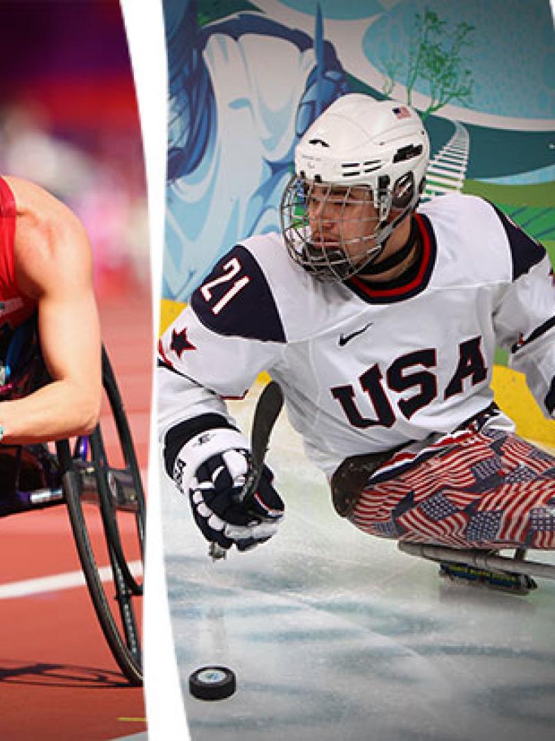U.S athletes Tatyana McFadden and Alexi Salamone