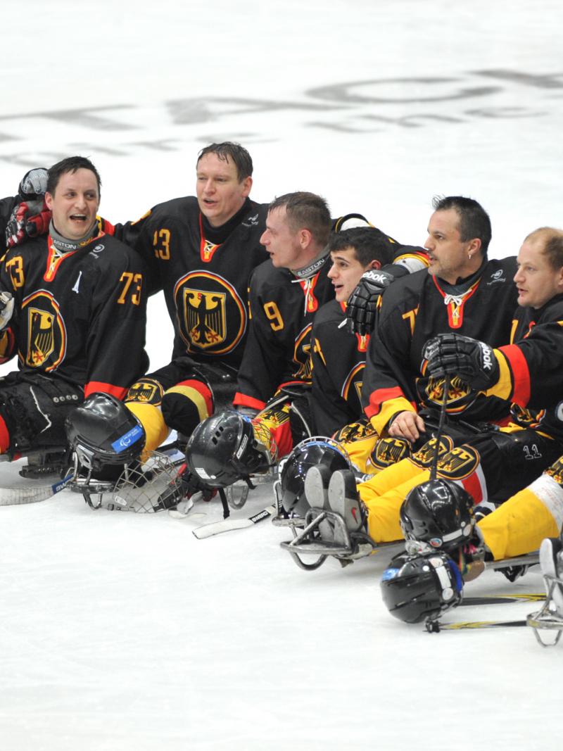 Germany's ice sledge hockey team