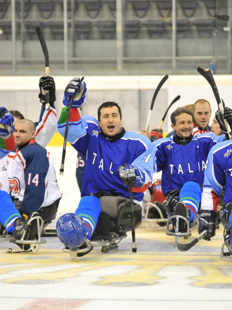 Italian ice sledge hockey team