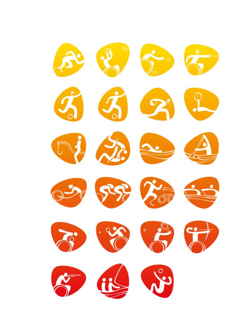 Rio 2016 sport pictograms