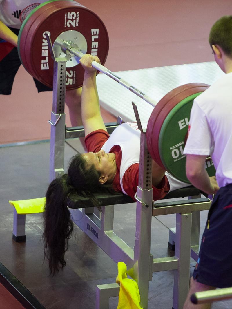 Souhad Ghazouani from France wins gold at the 2013 IPC Powerlifting Open European Championships