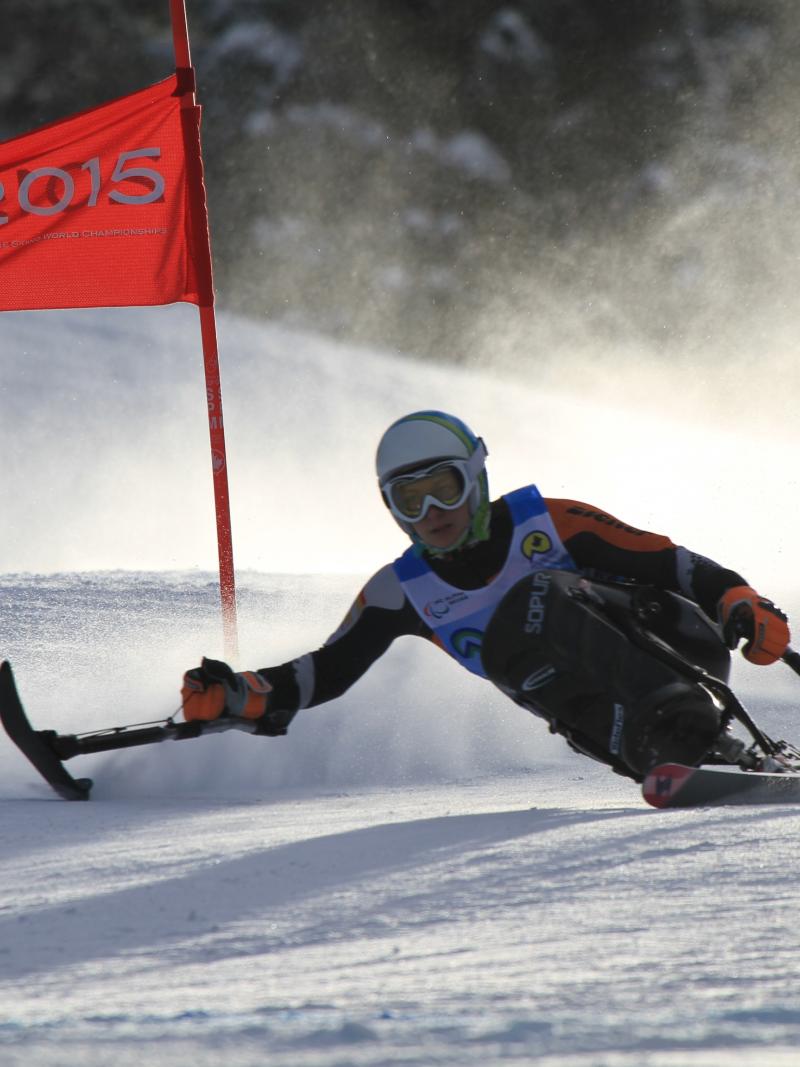 Anna Schaffelhuber at the IPC Alpine World Cup in Panorama, Canada