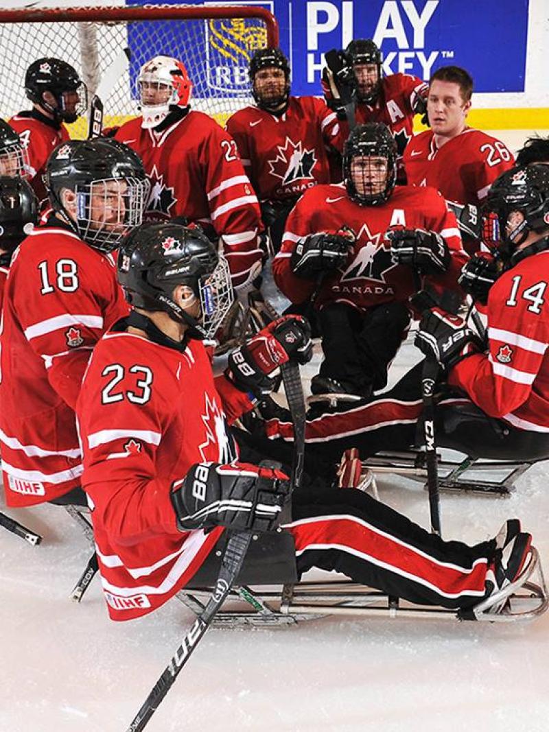 Canada's ice sledge hockey team