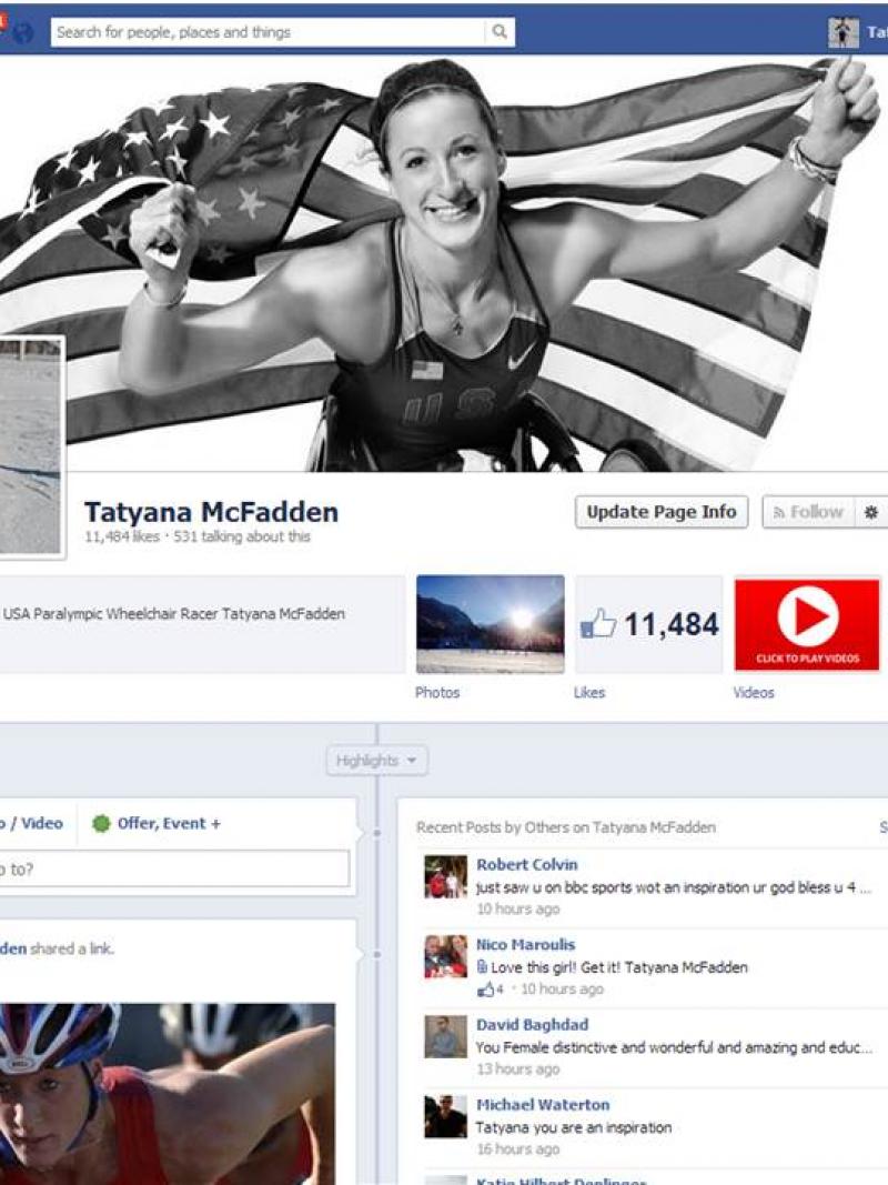Tatyana McFadden Facebook screenshot