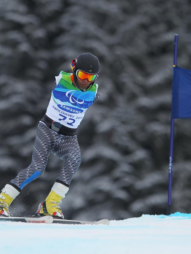 Mher Avanesyan of Armenia competes in the Men's Standing Giant Slalom during Day 6 of the 2010 Vancouver Winter Paralympics