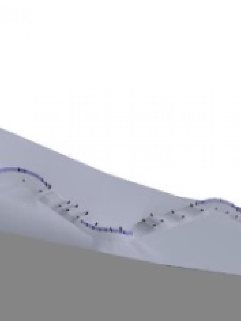 3D model of para-snowboard course Sochi 2014
