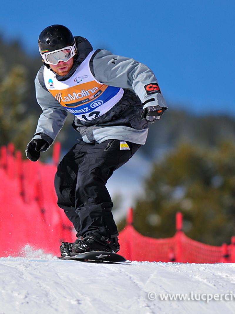 Training at the IPCAS Snowboard World Cup Finals La Molina, Spain