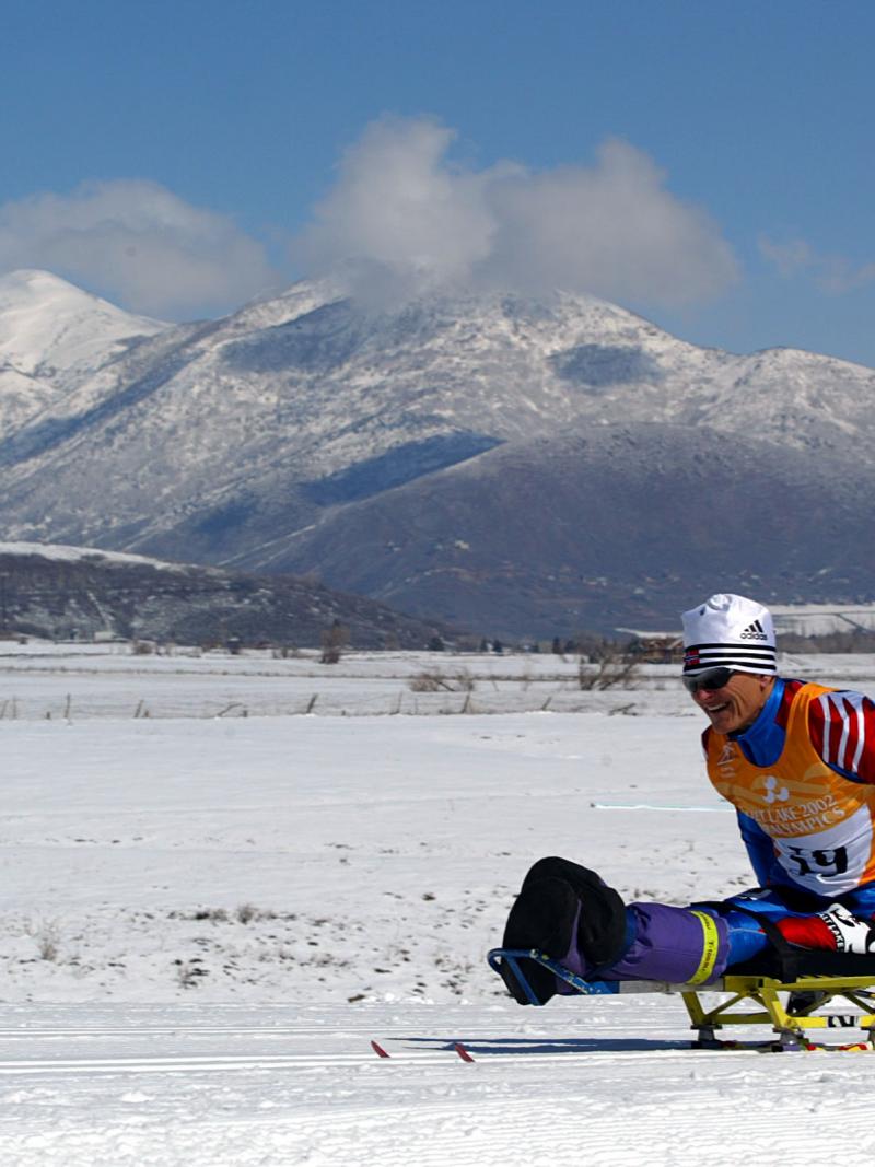 Norway's nordic skier Ragnhild Myklebust at the 2002 Salt Lake City Paralympic Winter Games