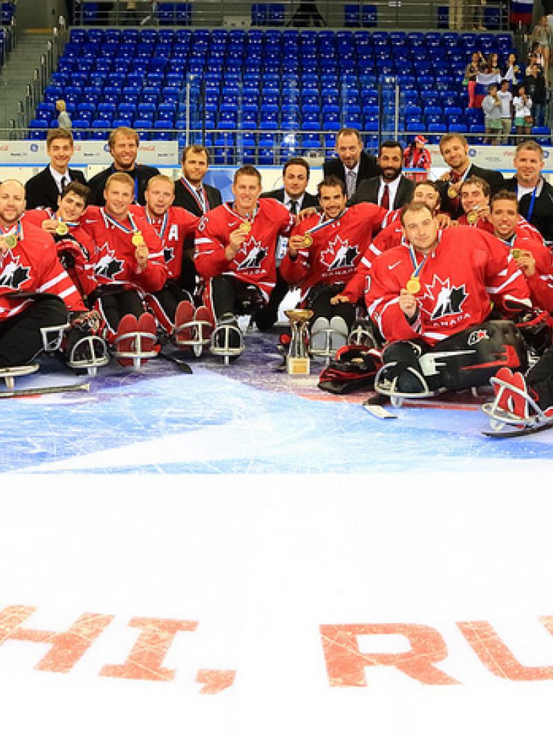 Canada's ice sledge hockey team