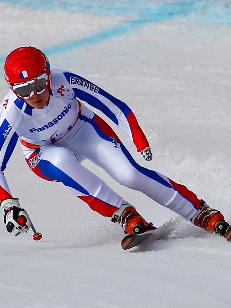  Marie Bochet of France competes in theWomen's Downhill Standing during day one of Sochi 2014 Paralympic Winter Games 