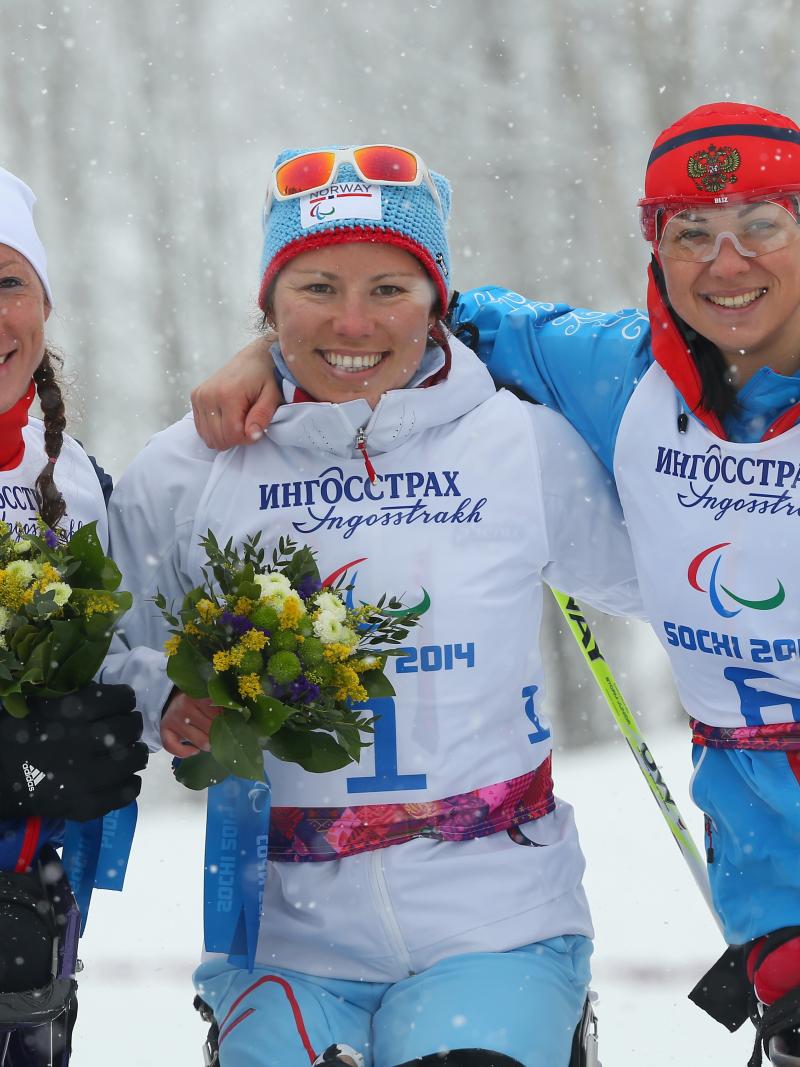 Tatyana McFadden, Mariann Marthinsen and Marta Zaynullina