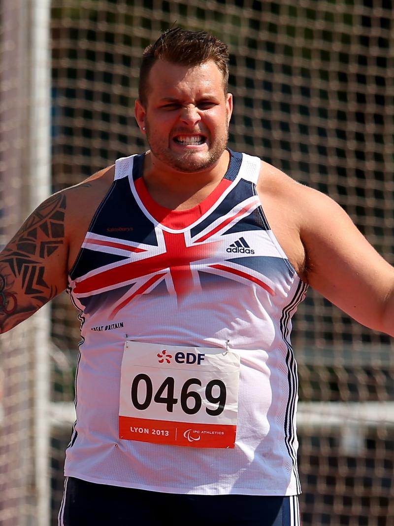 Aled Davies celebrates