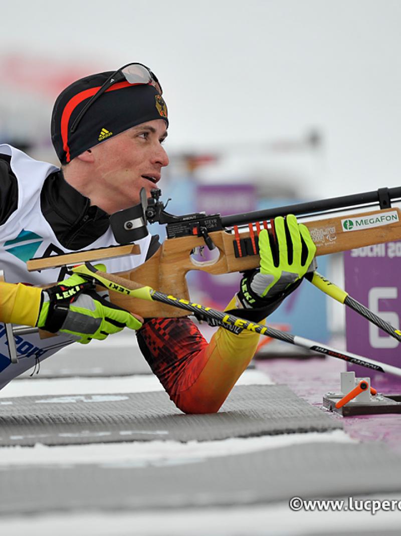 Martin Fleig of Germany competes at the Sochi 2014 Winter Paralympic Games.