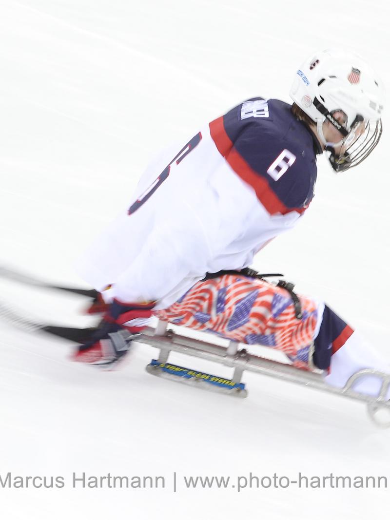 Declan Farmer competes at the Sochi 2014 Winter Paralympic Games