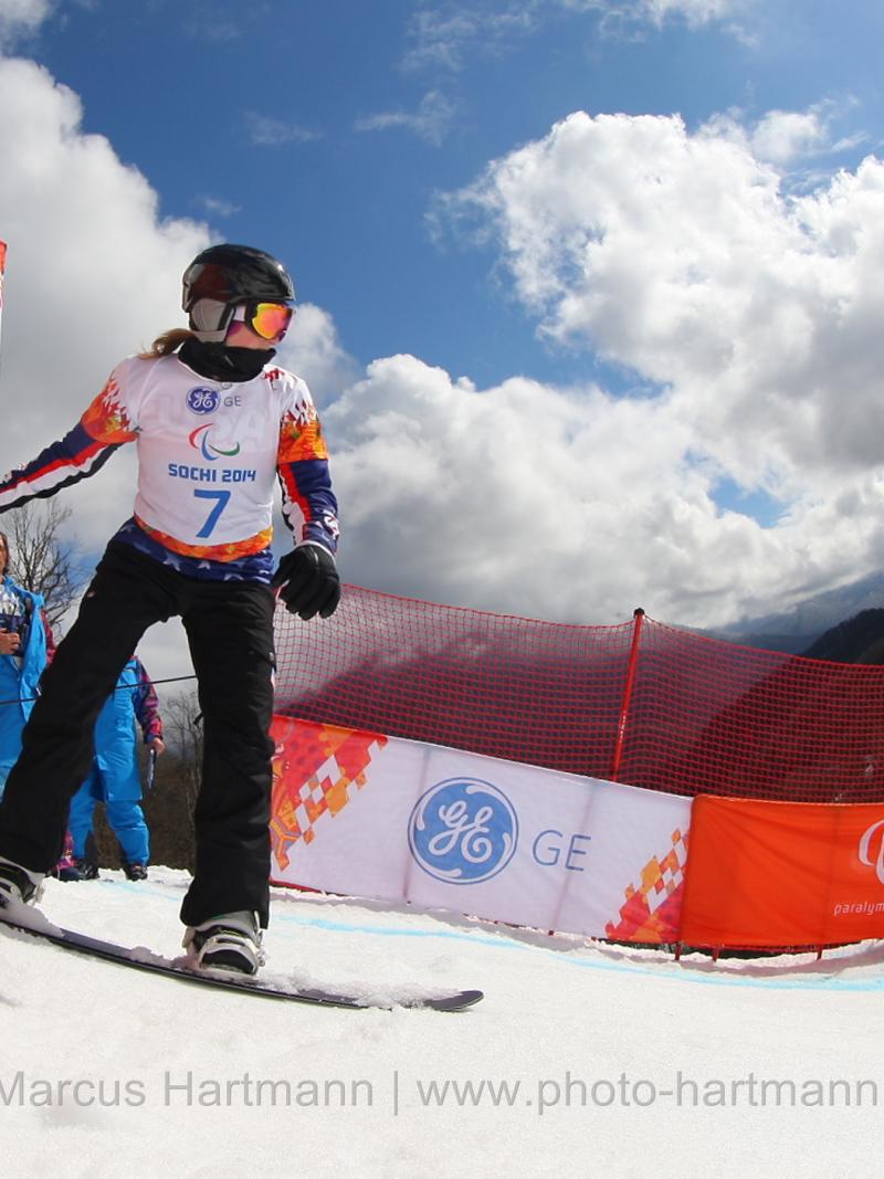 Nicole Roundy, USA hops out of the starting gates