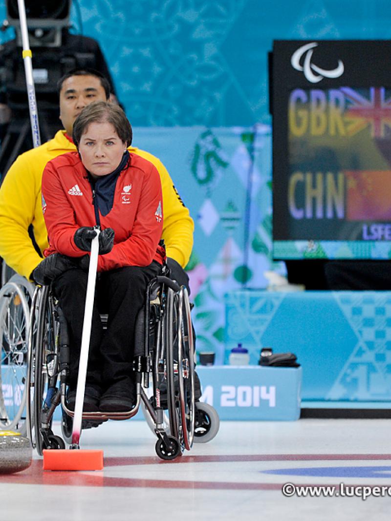 Aileen Neilson competes at the Sochi 2014 Paralympic Winter Games.