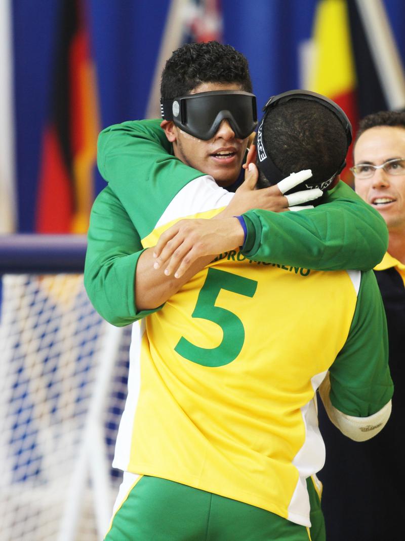 Leomon Silva of Brazil scored 51 goals at the 2014 Goalball World Championships