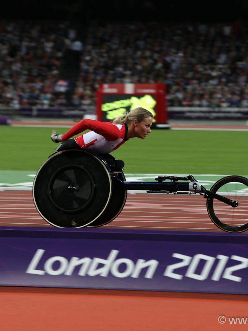 Edith Wolf-Hunkeler of Switzerland competes at the London 2012 Paralympic Games