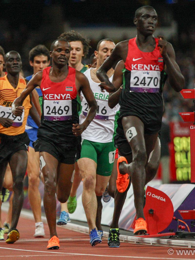 Jonah Kipkemoi Chesum of Kenya competes at the London 2012 Paralympic Games.