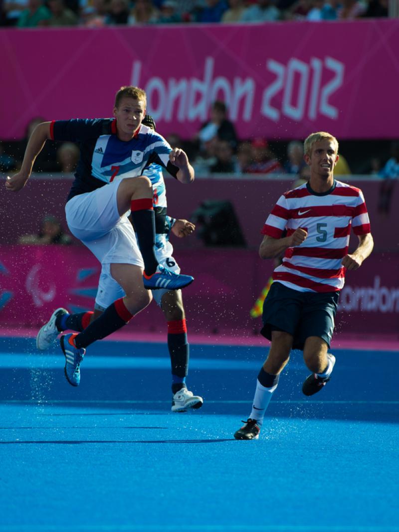 Adam Ballou of USA competes at the London 2012 Paralympic Games.