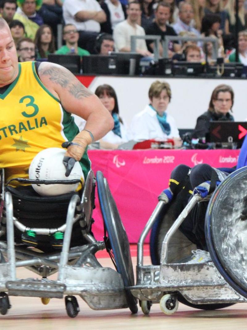 Ryley Batt competes at the London 2012 Paralympic Games