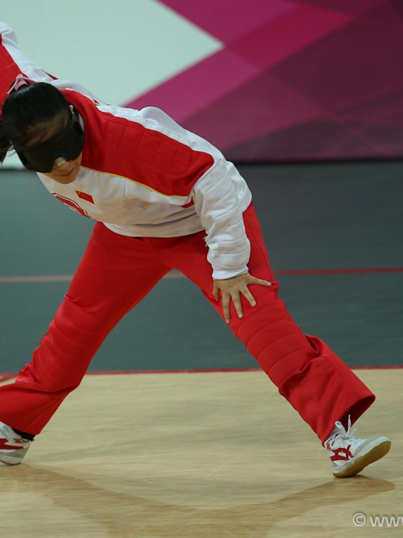 Chen Fengqing competes at the London 2012 Paralympic Games.