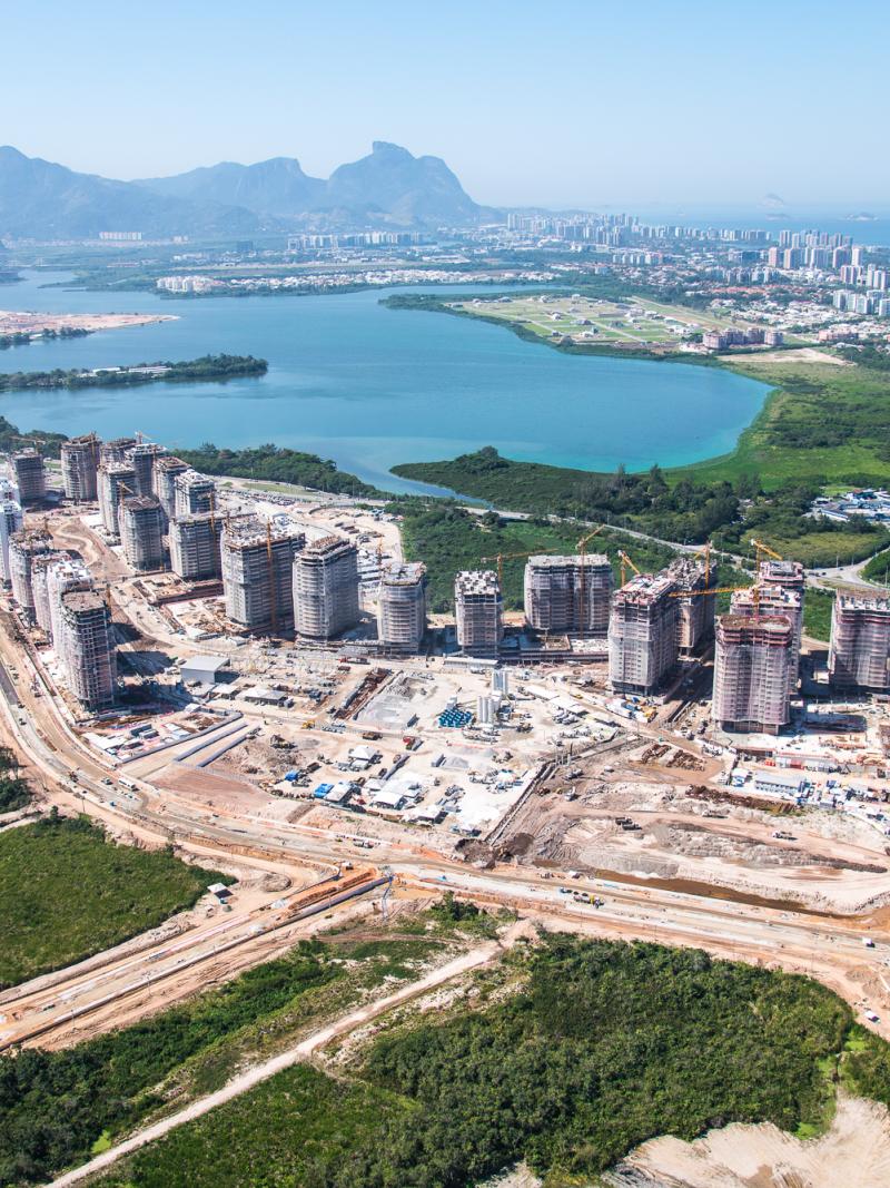 An aerial view of the Olympic and Paralympic Village for the Rio 2016 Paralympic Games.