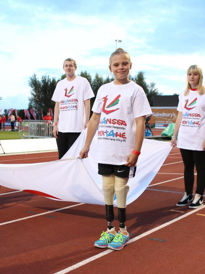 Swansea 2014 ambassadors at Opening Ceremony