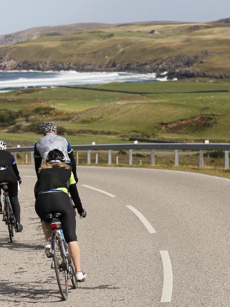 Cyclists tackle the 969 mile route from Land's End to John O'Groats to raise money for the British Paralympic Association.