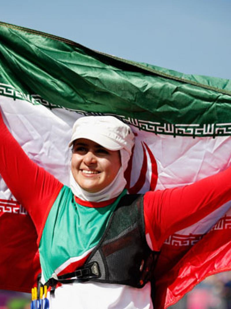 Zahra Nemati won gold at London 2012
