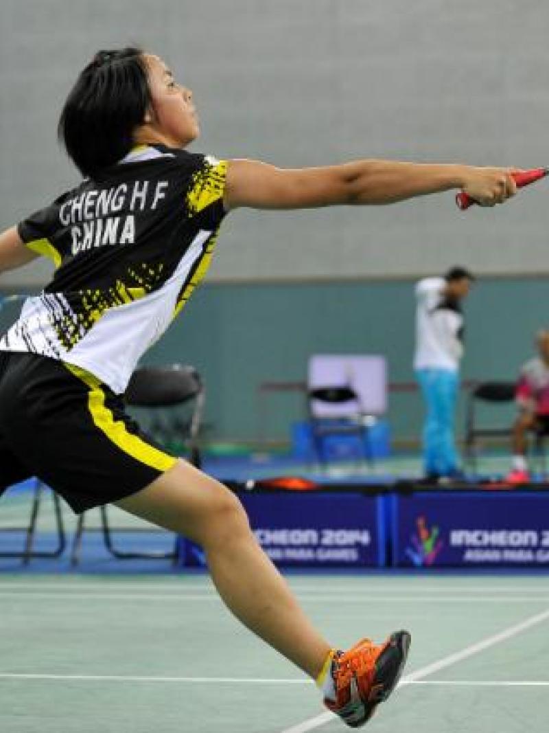 Para-badminton players