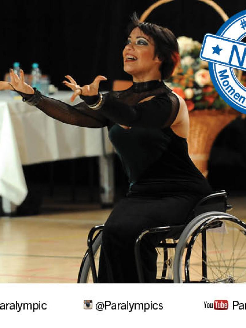 Women in wheelchair dancing
