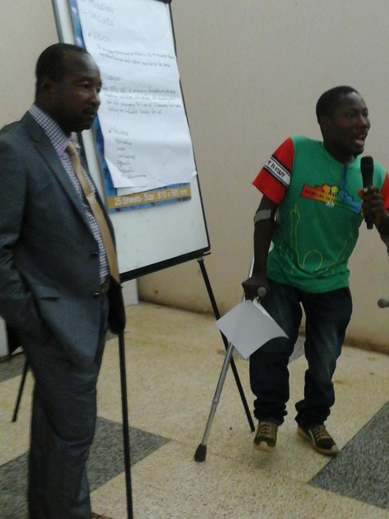 Athletes and representatives from the National Paralympic Committee in Sierra Leone gathered to develop a strategic plan.