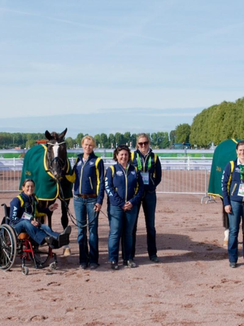 Members of the Australian para-equestrian team.