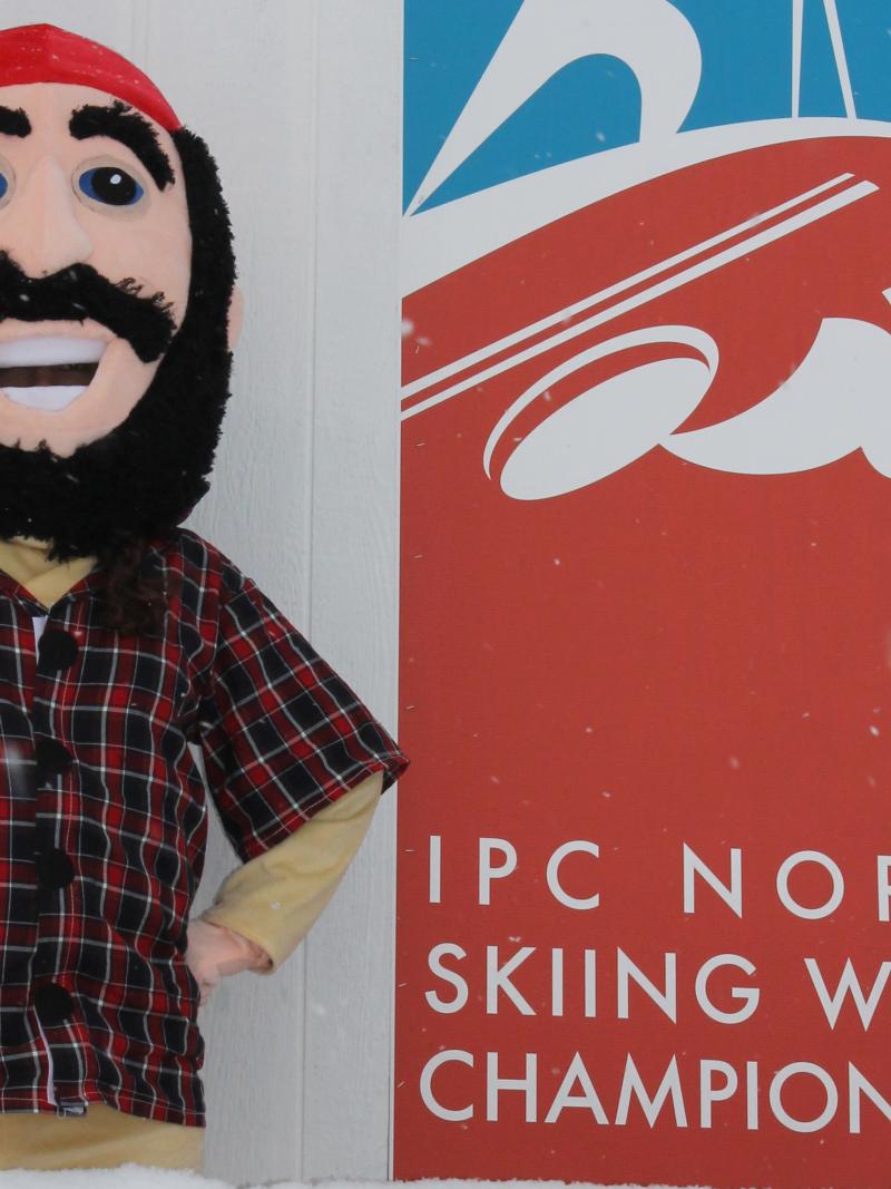 The 2015 IPC Nordic Skiing World Championships' mascot will be a lumberjack named Tim Burr.