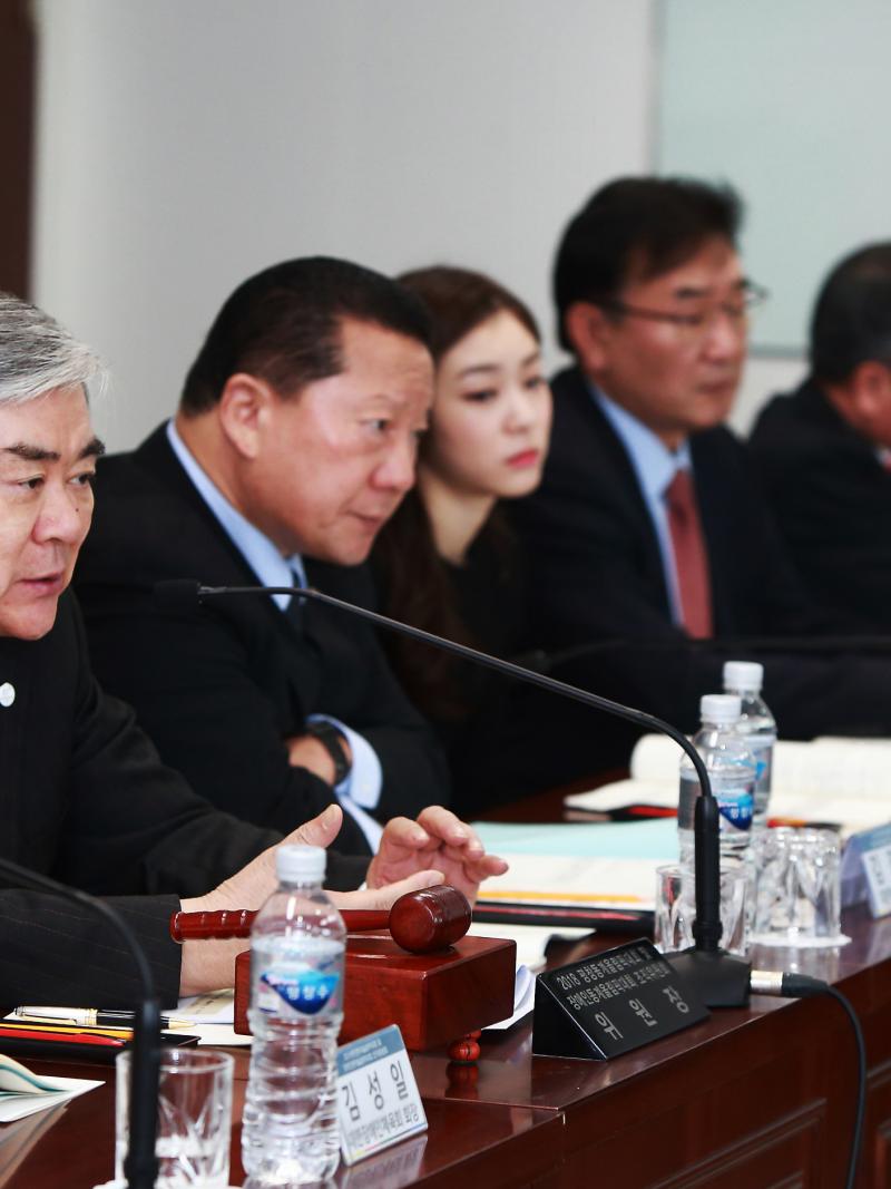 Attendees at the PyeongChang 2018 Executive Board meeting held in January 2015.