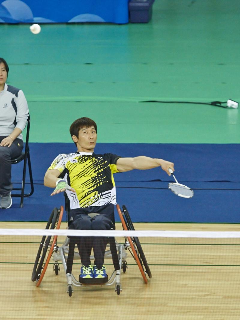 Korea’s Asian Para-Games champion Choi Jung-Man in action