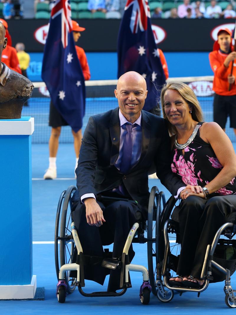 Wheelchair tennis player David Hall is inducted into the Australian Tennis Hall of Fame at the 2015 Australian Open. In March 2015, he has also been inducted into the International Tennis Hall of Fame.
